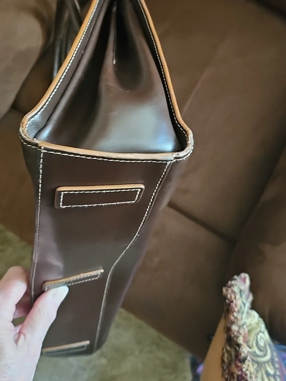 Laptop Bag By LODIS Brown Leather 15